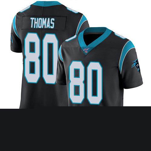 Carolina Panthers Limited Black Men Ian Thomas Home Jersey NFL Football #80 100th Season Vapor Untouchable->women nfl jersey->Women Jersey